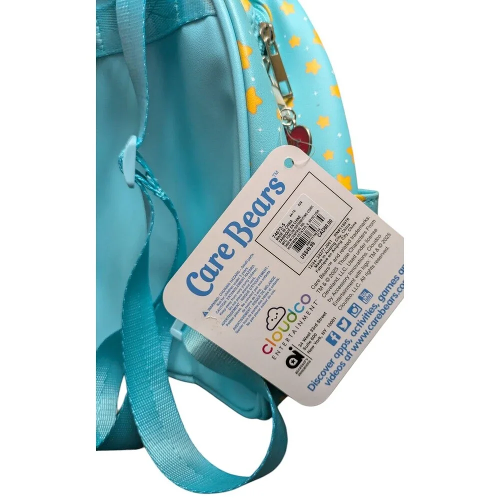 Care Bears Mini Backpack Rainbow Cloud Castle Blue Kids Bag NEW With Tags